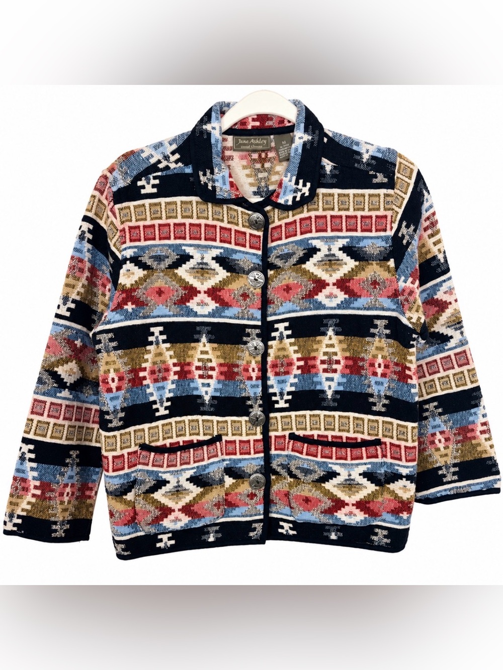 VINTAGE Southwestern Tribal 100% Cotton Patterned Jacket